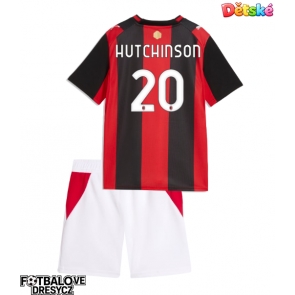 AC Milan Omari Hutchinson #20 Dětské Domácí dres komplet 2026-27 Krátký Rukáv (+ trenýrky)